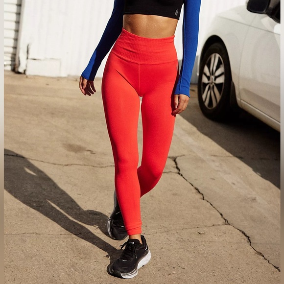 FP Movement By Free People High Waisted Seamless Leggings Coral XS/S GUC - Picture 13 of 13